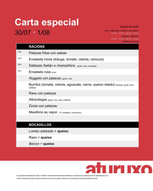 Estes días temos unha nova carta especial